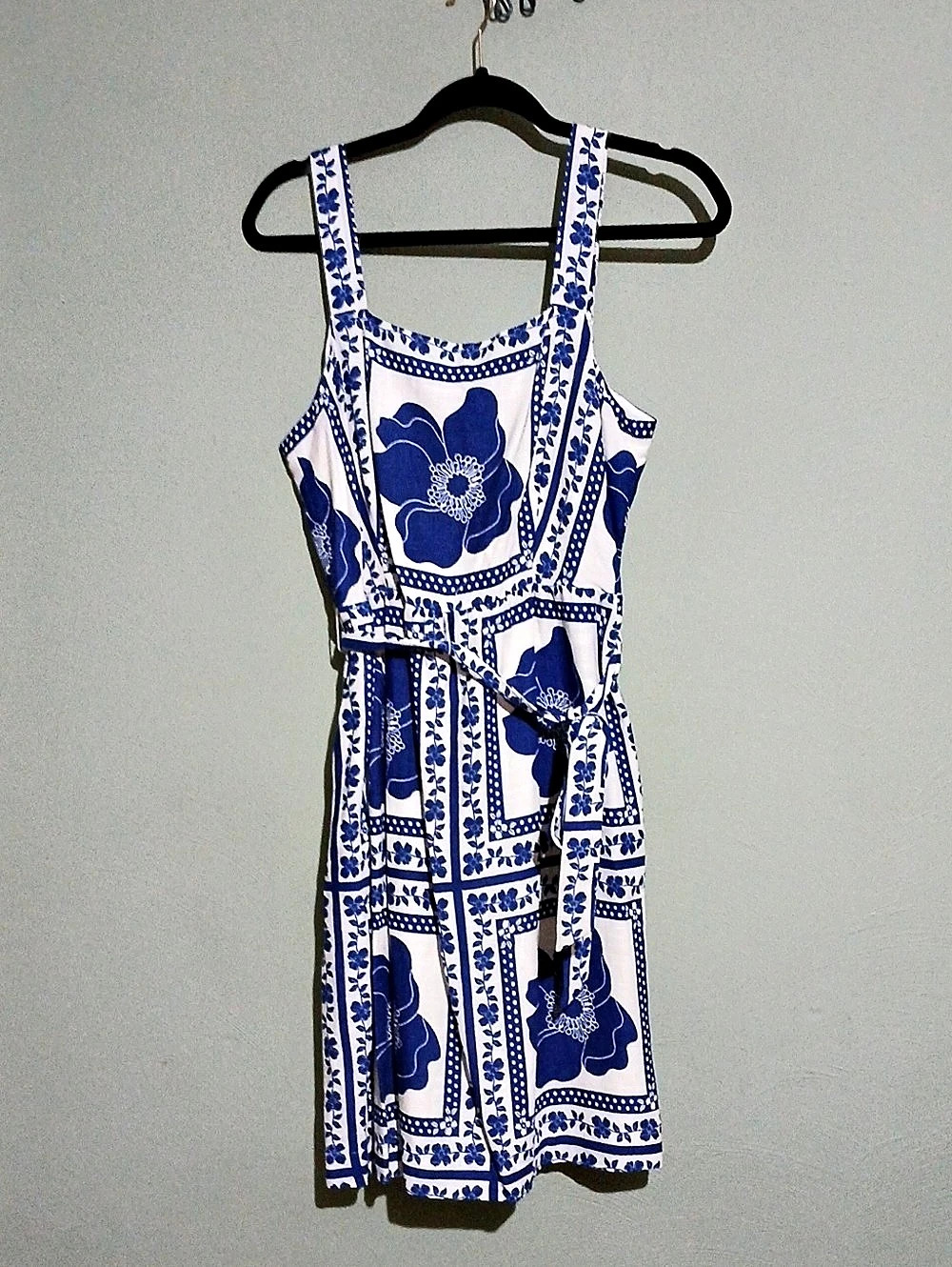 Draper James Floral Mini Dress Blue & White Size Small